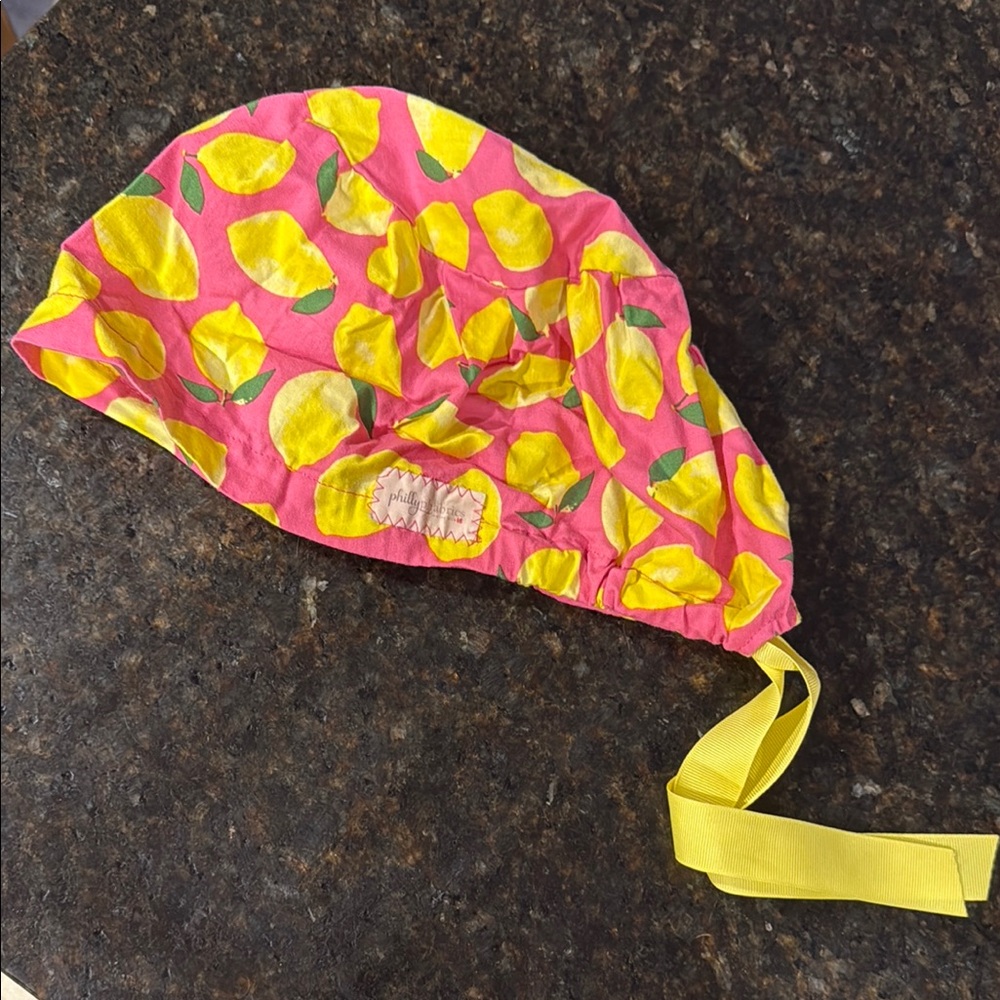 Pink Lemon-Print with Yellow Ties